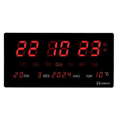 Imagem de Relógio De Parede Herweg Ref: 4606-034 Digital Led