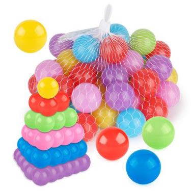 Imagem de Pacote Pit Balls Coogam de 50 plásticos macios ocos de 6 cm sem BPA