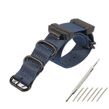 Imagem de WRISTARMOR 16 mm adaptadores e kit de pulseira de relógio de nylon RAF de conversão HD para GShock DW-5600 DW-6900 GA700 GA100 pulseira masculina 16mm Azul