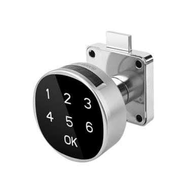 Imagem de Swokely Fechadura de armário digital com combinação de gaveta de liga de zinco, trava de segurança inteligente segura para casa, escritório, proteção de privacidade, porta de alimentação de emergência