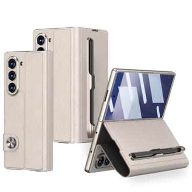 Imagem de SHIEID Capa carteira para Galaxy Z Fold7 com suporte para caneta S – Capa magnética de couro com compartimento para caneta, porta-cartão, suporte e capa protetora de tela integrada para Samsung Galaxy