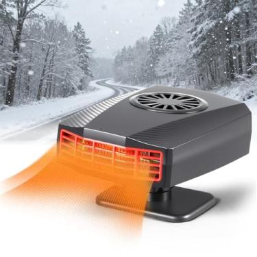 Imagem de Aquecedor de carro, aquecedor de carro de 12 V, descongelador de 12 V, aquecedores de aquecimento e resfriamento rápidos 2 em 1 que se conecta ao isqueiro 011, desembaçador de aquecimento rápido para