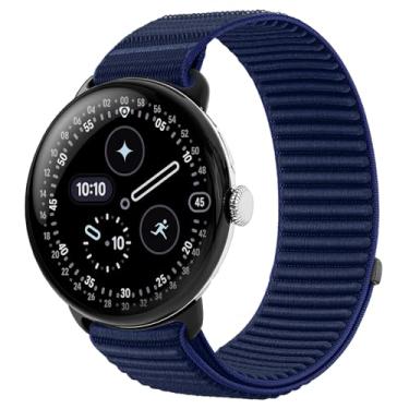 Imagem de BandRain Pulseiras esportivas de nylon compatíveis com Google Pixel Watch 4/3/2/1 45 mm e 41 mm, conector de aço atualizado, alças de substituição trançadas macias e respiráveis para mulheres e homens