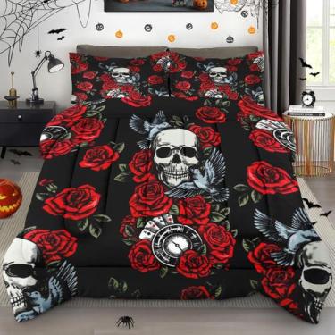 Imagem de Conjunto de edredom Pamnest King Size Autumn Fall Pumpkins, 3 unidades