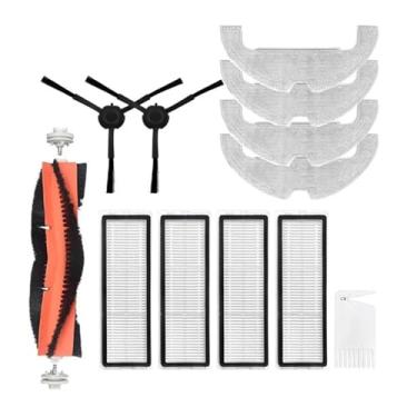 Imagem de Detachable Main Brush Hepa Filter Side Brush Mop Cloth Compatible With Xiaomi Mi STYTJ05ZHM Robot Vacuum-Mop 2 Ultra Cleaner Spare Part(Burgundy)