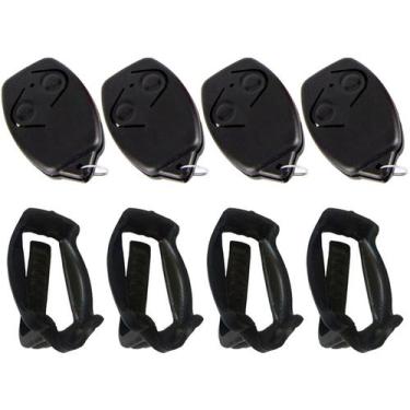 Imagem de 4 Controle Remoto Motor Portão Rossi + 4 Presilha Clip Fixação