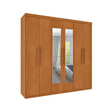 Imagem de Roupeiro Lagos Com Espelho 6 Portas Tcil Cinamomo