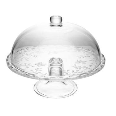 Imagem de Boleira De Cristal Com Pé E Tampa New Butterfly 30 Cm Lyor