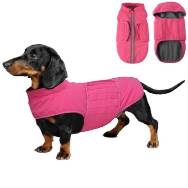 Imagem de Jaquetas para cães médios, casaco de inverno para cães, jaqueta para animais de estimação, roupas grandes à prova d'água para filhotes de cachorro, colete quente de lã para neve fria, dachshund