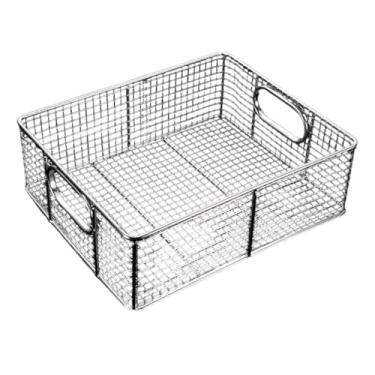 Imagem de FytStycale Cesto para Fritar E Servir Alimentos, Versátil, em aço Inoxidável, com Peneira Interna para Frutas E Legumes, Cesto com Peneira para Restaurantes, 30x25x10 cm