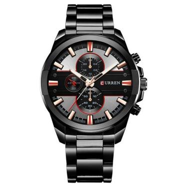 Imagem de Relógio masculino de aço inoxidavel à prova d´agua de quartzo analógico