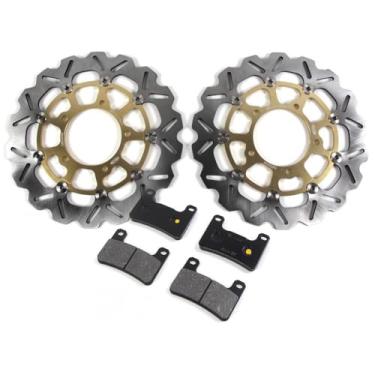 Imagem de Discos e pastilhas de freio dianteiro Arashi para Suzuki GSXR 600 750 2006-2007, GSXR 1000 2005-2008, acessórios de substituição de motocicleta dourado