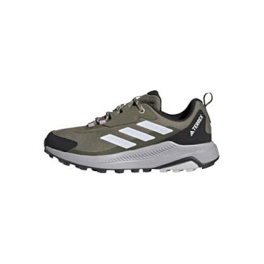 Imagem de adidas Tênis de caminhada feminino Terrex Anylander, Olive Strata/cinza traço/cargo noturno, 38