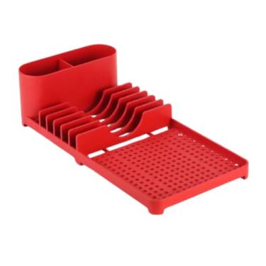Imagem de Escorredor de Louça Multiuso com Porta Talheres Pratos e Copos Moderno com Dreno Organizador