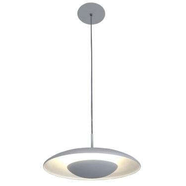 Imagem de Luminária Pendente Branco Fosco Sala Mesa Luxo 38X200cm 3XG9