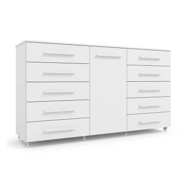 Imagem de Cômoda Imperial 1 Porta 10 Gavetas Branca