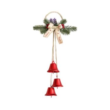 Imagem de Fenteer Sino de Natal Decorativo, Sinos Decorativos para Festa de Natal, Pingente Charmoso para Lareira, Vermelho