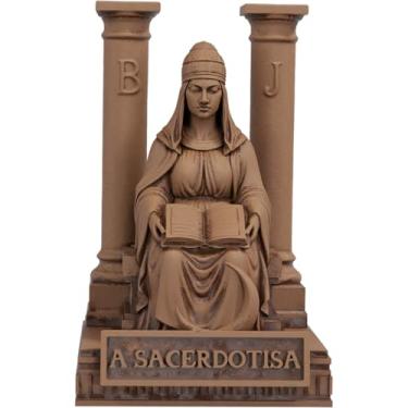 Imagem de Estátua A Sacerdotisa - Arcano Maior de Tarot - Papisa (Madeira)