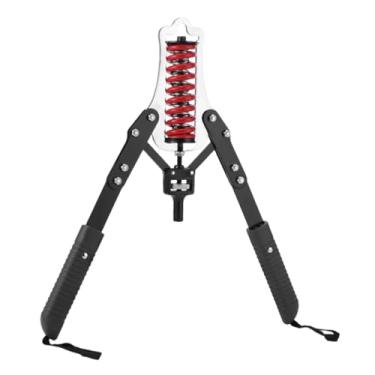 Imagem de KiBcsLic Aparelho de exercício para os braços com resistência ajustável, pegas antiderrapantes em aço carbono, 41 cm de comprimento, barra, Mola Dupla