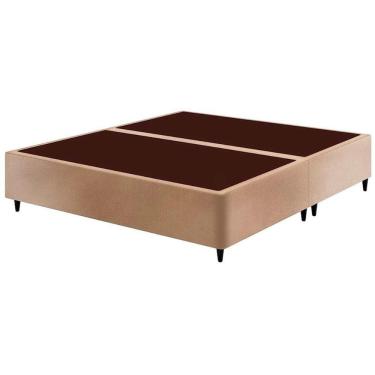 Imagem de Cama Box Base King Sommier Linho Bege (193x203x23) - Ortobom
