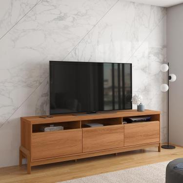 Imagem de Rack Para Tv Até 70 Polegadas 1 Porta E 2 Gavetas Elegance 2,13m Lukaliam Móveis Jequitiba Jequitiba