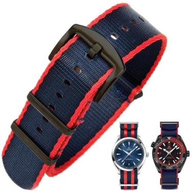 Imagem de Aoeiwv Pulseira de relógio de nylon balístico militar de 20 mm, 22 mm, com fivela pesada, macia, durável, impermeável, pulseira de reposição de nylon premium para homens e mulheres