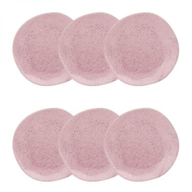 Imagem de Conjunto de 6 Pratos Fundos Pink Sand Oxford