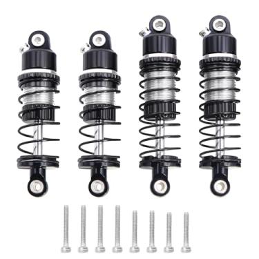 Imagem de Amortecedor de óleo dianteiro traseiro de alumínio 31 mm 35 mm para Losi 1/24 1/28 Micro-B Micro-T LOS00007 2WD WLtoys 244016 RC Buggy LOS-1765 (prateado)