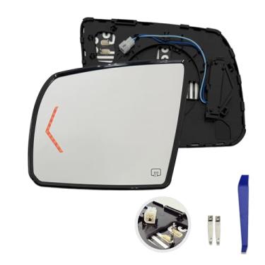 Imagem de Ouchebang Vidro retrovisor de substituição do lado esquerdo do motorista para Toyota Tundra 2007-2017, Sequoia 2008-2017, com aquecimento de seta e sem escurecimento automático OE87906-0C030 87903