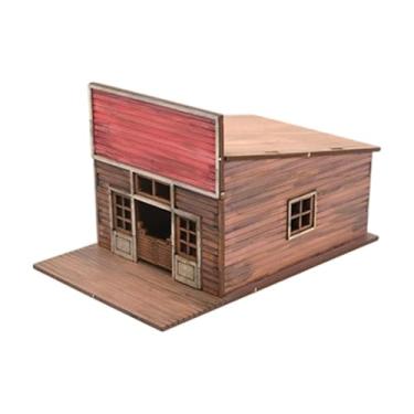 Imagem de MotiveTech Kit de Maquete de Cidade em Escala 1/72, Cenário, Modelo Arquitetônico, Quebra-cabeça 3D de Madeira, Bar