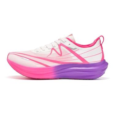 Imagem de Sonic Cat Tênis de corrida masculino e feminino, moderno, esportivo, entressola de densidade tripla com placa de carbono para treino e caminhada, Branco/Rosa/Roxo, 40