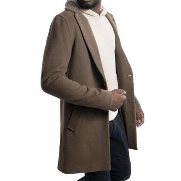 Imagem de Casaco Masculino Spirito Santo Sobretudo Lã Class Henry Marrom - 3702-Masculino