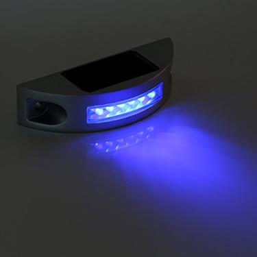 Imagem de Lâmpada de caminho estrada 6 LEDs energia solar em alumínio fundido com carregamento automático ecologicamente correta construção para iluminação quintal e paisagem