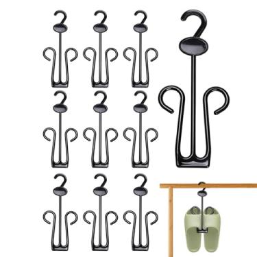 Imagem de Suporte de sapato para porta, cabides de prateleira de secagem de sapatos, organizadores de exibição penduráveis, 10 peças para casa, cozinha, loja, shopping e supermercado