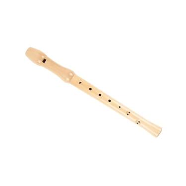 Imagem de Flauta de bambu vintage 8 furos instrumento agudo flauta C com bastão de limpeza de madeira