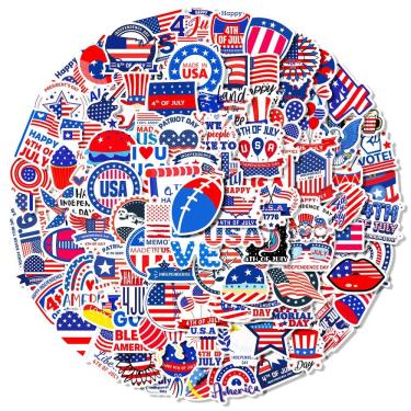 Imagem de Adesivos Americans Independences Days Waterproof (100 unidades)