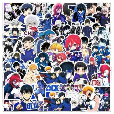 Imagem de Adesivos Blues Locks Anime Cartoon Decalques 50 unidades de PVC à prova d`água
