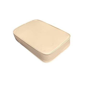 Imagem de Capa de caixa de apoio de braço automotivo 30 x 19 x 5,5 cm, capa de console central de carro, capa de caixa de apoio de braço automático de espuma de memória, protetor universal de couro para apoio