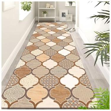 Imagem de SPXMQSS Corredores de tapete, corredor antiderrapante, tapete lavável para corredores, lavanderia, cozinha, banheiro, tapete de corredor longo G 100 x 360 cm