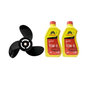 Imagem de Hélice Tohatsu 15hp 18hp 9.1 4 x 10 Óleo Menzoil 2T 2 Lts - HR Náutica