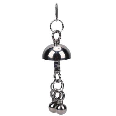 Imagem de GLOGLOW Brinquedo de Sino de Pássaro Pendurado Em Aço Inoxidável para Pássaros, Brinquedo de Mastigar de Papagaio, Quebra-cabeça, Resolvendo o Tédio, Aliviando o Design para Grandes Papagaios,