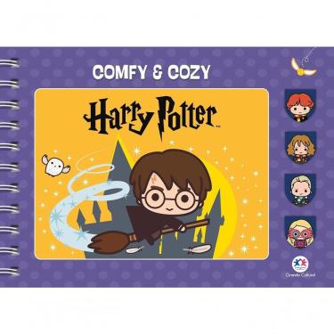 Imagem de Livro Caderno De Colorir Comfy And Cozy Harry Potter 96 Páginas Ilustrações Papel De Alta Gramatura Estilo Bobbie Goods