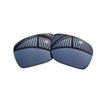 Imagem de MYCOURAG Lentes de reposição polarizadas com proteção UV para óculos de sol Oakley Crossrange OO9361 – Revestimento espelhado de titânio polarizado