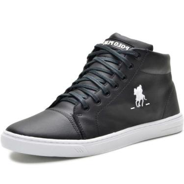 Imagem de Tênis Cano Alto Masculino Polo Plus, Preto, 43