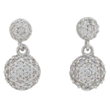 Imagem de Brinco Strass Bolinha BC4060 - Akasaki, Prateado, Cristal