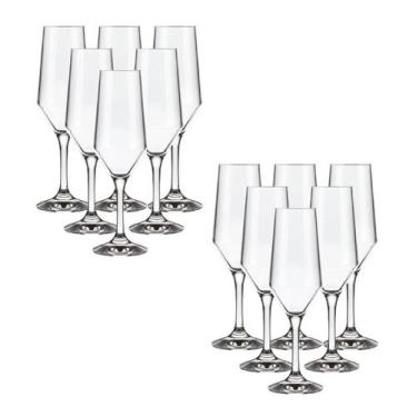 Imagem de Conjunto com 12 Taças Buffet 186ml Champagne Espumante Vidro Cristalin