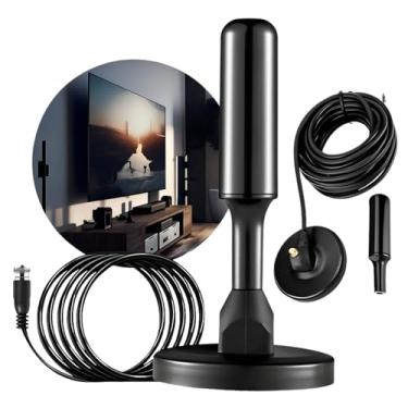Imagem de Antena Para Tv Digital HDTV 4.0DBI Com Base Magnética 5 Metros De Cabo Interna e Externa
