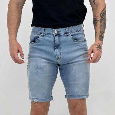 Imagem de Bermuda Young Style Jeans Destroyed Masculina-Masculino