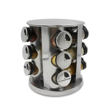 Imagem de PORTA CONDIMENTOS GIRATORIO REDONDO C/12 POTES DE 90ML - CM4