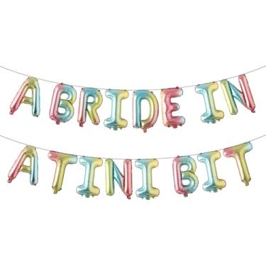 Imagem de A Bride in A Tini Bit Balões de letras para decoração de festa de despedida de solteira com tema de Martini Espresso (A BRIDE IN A TINI BIT Rainbow)